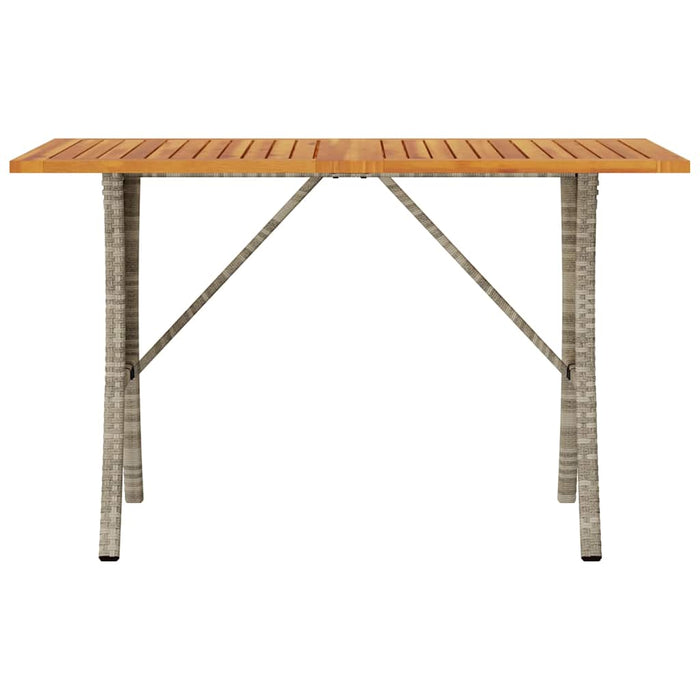 Divano 3 Posti con Cuscini e Tavolo Grigio Chiaro Polyrattan 4103859