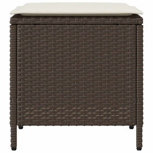 Set Divano da Giardino 4 pz con Cuscini-Sofa da Giardino-Divanetto da esterno Marrone in Polyrattan 355842