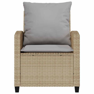 Set Divano da Giardino 4 pz con Cuscini-Sofa da Giardino-Divanetto da esterno Beige in Polyrattan 171609