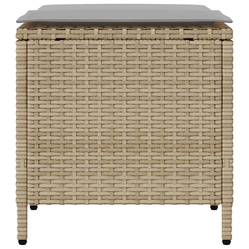 Set Divano da Giardino 4 pz con Cuscini-Sofa da Giardino-Divanetto da esterno Beige in Polyrattan 171609