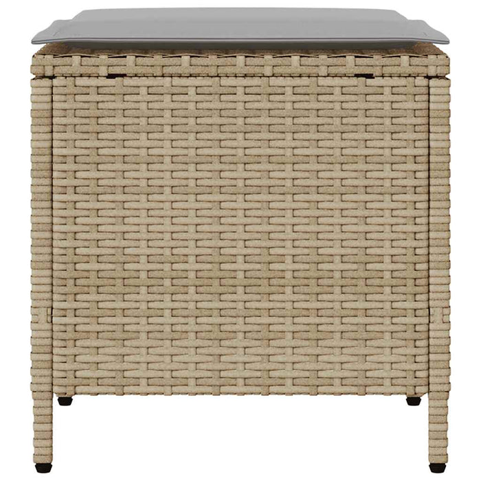 Set Divano da Giardino 4 pz con Cuscini-Sofa da Giardino-Divanetto da esterno Beige in Polyrattan 171609