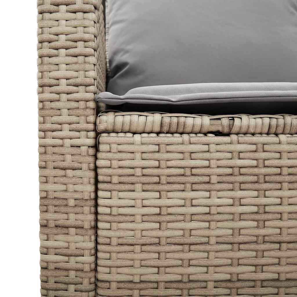 Set Divano da Giardino 4 pz con Cuscini-Sofa da Giardino-Divanetto da esterno Beige in Polyrattan 171609