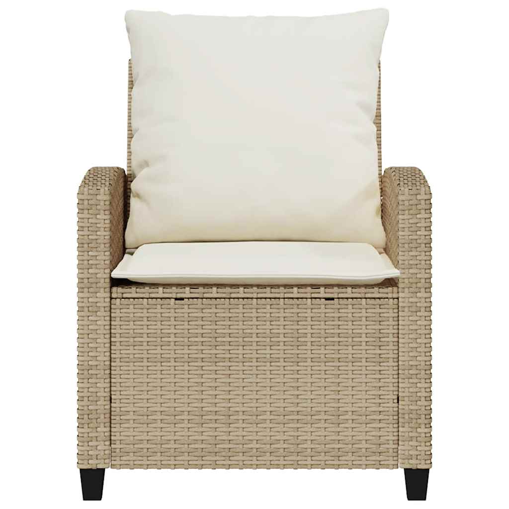 Set Divano da Giardino 4 pz con Cuscini-Sofa da Giardino-Divanetto da esterno Beige in Polyrattan 413109