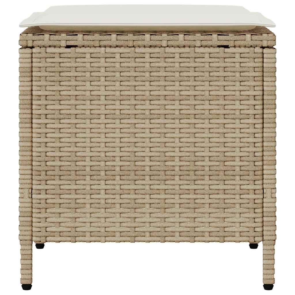 Set Divano da Giardino 4 pz con Cuscini-Sofa da Giardino-Divanetto da esterno Beige in Polyrattan 413109