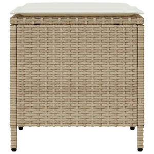 Set Divano da Giardino 4 pz con Cuscini-Sofa da Giardino-Divanetto da esterno Beige in Polyrattan 413109