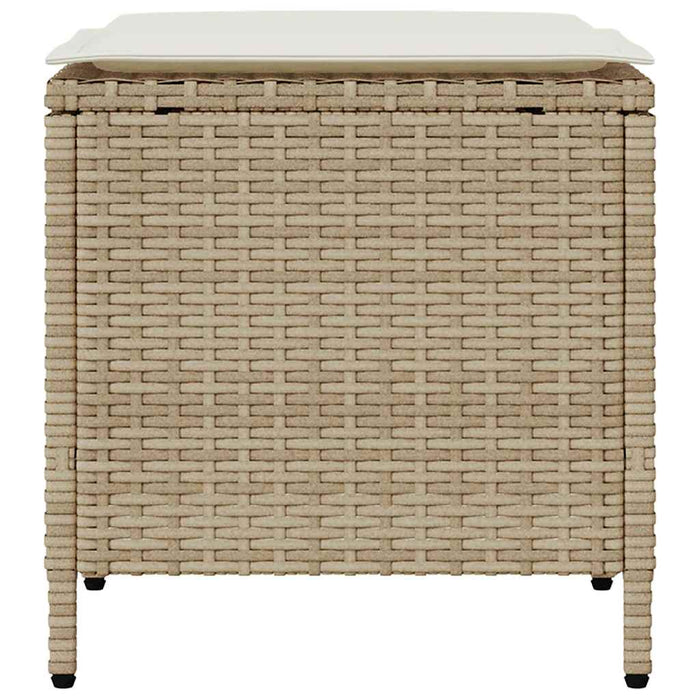 Set Divano da Giardino 4 pz con Cuscini-Sofa da Giardino-Divanetto da esterno Beige in Polyrattan 413109