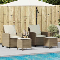 Set Divano da Giardino 4 pz con Cuscini-Sofa da Giardino-Divanetto da esterno Beige in Polyrattan 413109