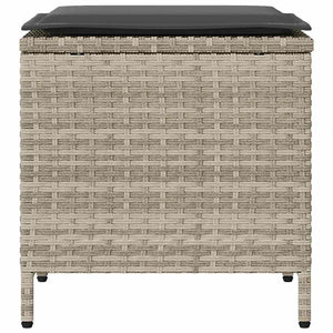 Set Divano da Giardino 4 pz con Cuscini-Sofa da Giardino-Divanetto da esterno Grigio Chiaro Polyrattan 924050