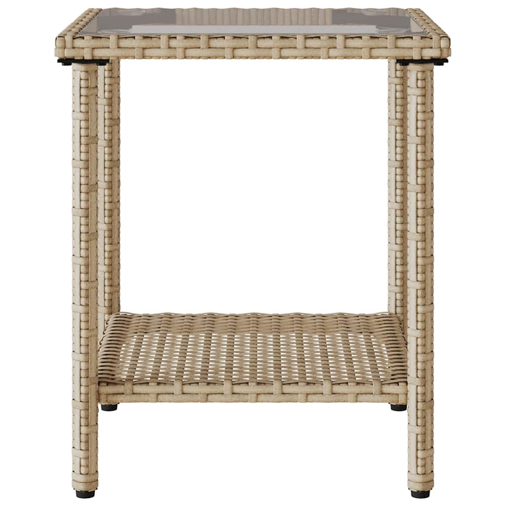 vidaXL Divano da Giardino con Tavolo e Cuscini a L Beige in Polyrattan