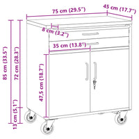 Mobile da lavoro 3 pcs Nero e Grigio 150 x 55 x 85 cm 3321368