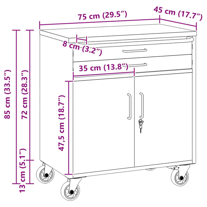 Mobile da lavoro 3 pcs Nero e Grigio 150 x 55 x 85 cm 3321368