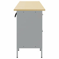 Mobile da lavoro 5 pcs Nero 255 x 55 x 85 cm Legno multistrato 3321392