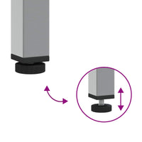 Mobile da lavoro 5 pcs Nero 255 x 55 x 85 cm Legno multistrato 3321394