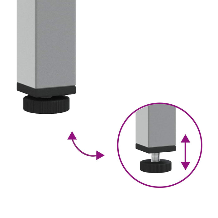 Mobile da lavoro 5 pcs Nero 255 x 55 x 85 cm Legno multistrato 3321394