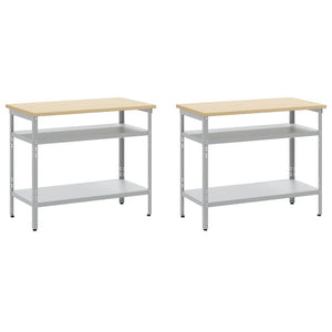 Set banco da lavoro 8 pcs Grigio 200 x 55 x 200 cm Acciaio 3321501