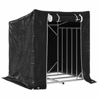 vidaXL Rastrelliera per Legna con Copertura Antipioggia 101x61x110,5cm