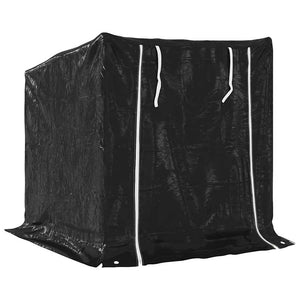 vidaXL Rastrelliera per Legna con Copertura Antipioggia 101x61x110,5cm