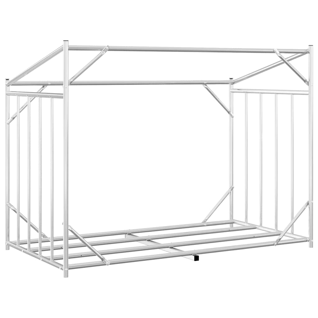 vidaxL Rastrelliera Legna con Copertura Antipioggia Acciaio Zincato