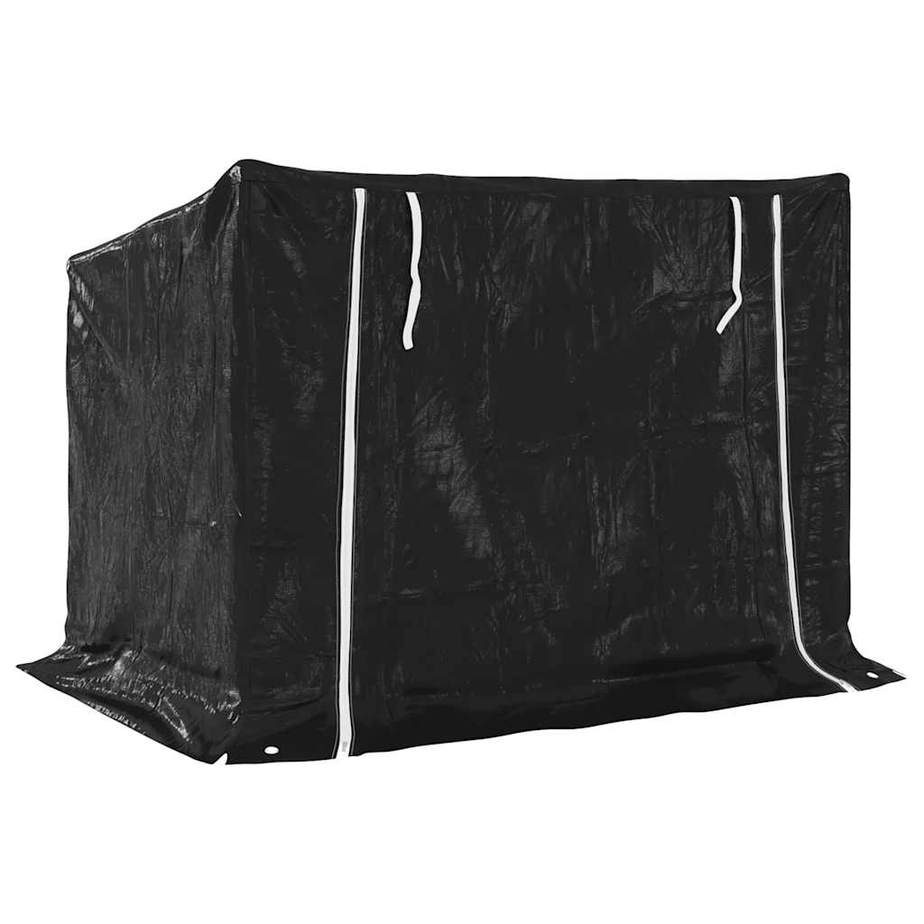 vidaxL Rastrelliera Legna con Copertura Antipioggia Acciaio Zincato