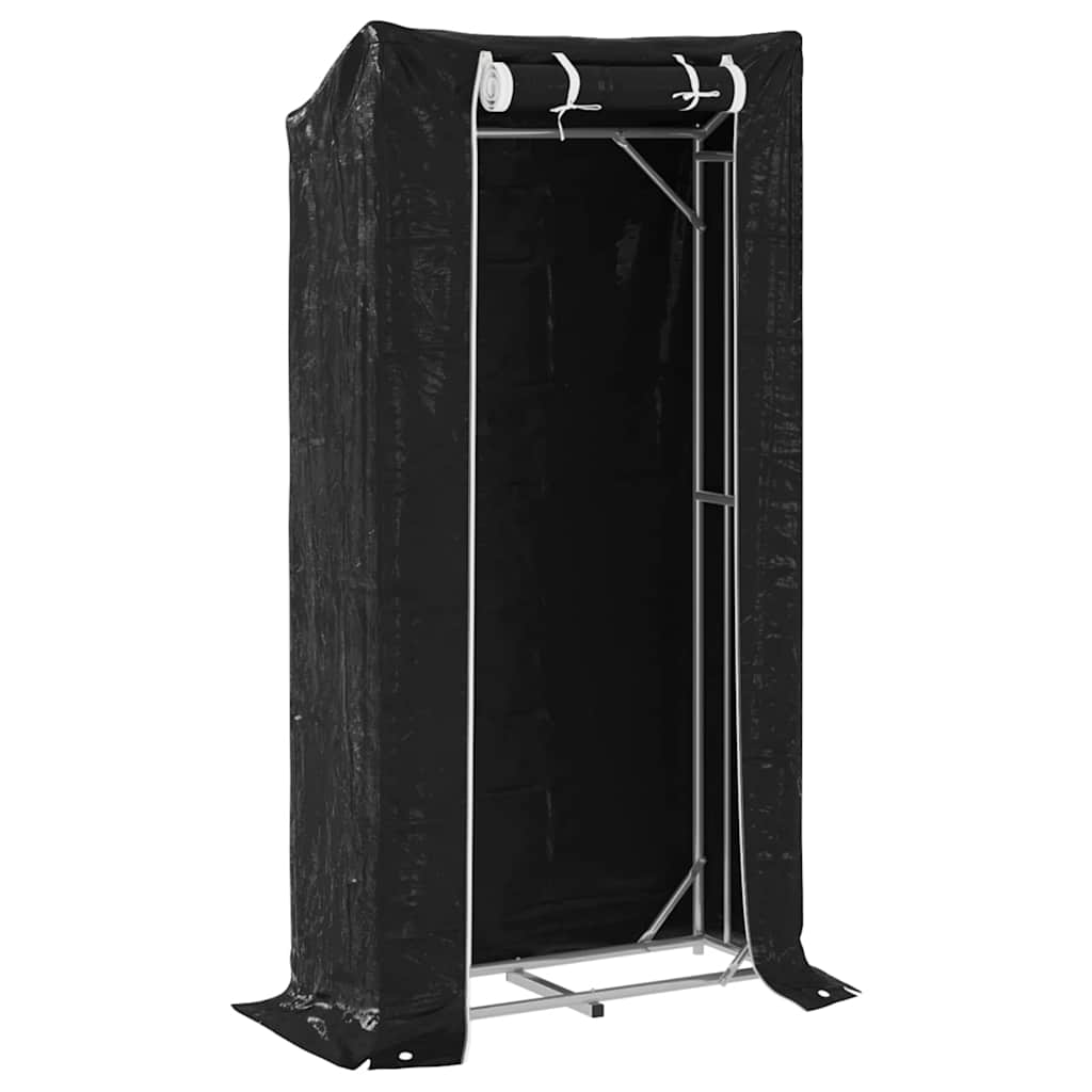 vidaXL Rastrelliera per Legna con Copertura Antipioggia 100x40x200 cm