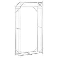 vidaXL Rastrelliera per Legna con Copertura Antipioggia 100x40x200 cm