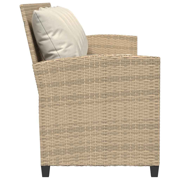 Divano da Giardino con Cuscini a 5 Posti Beige in Polyrattan 4104115