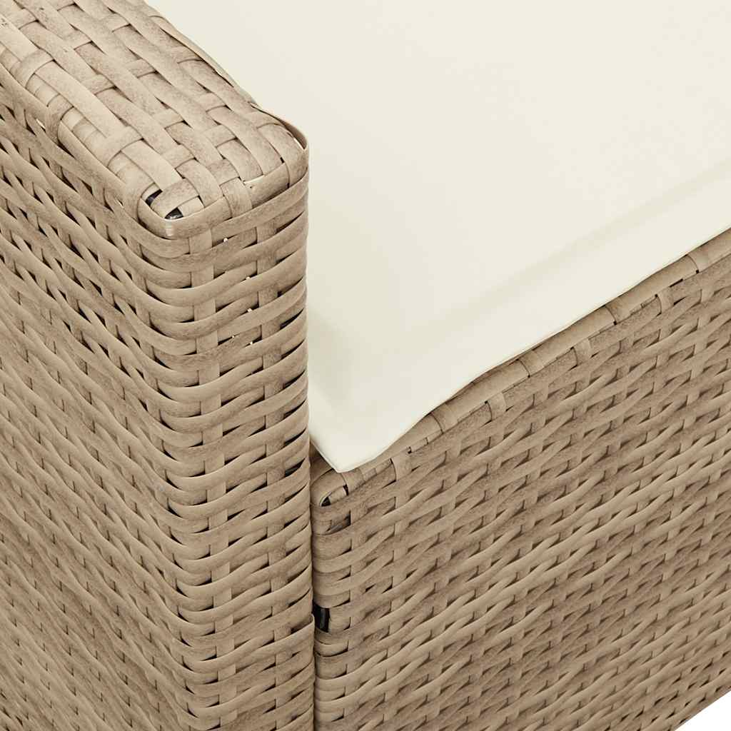 Divano da Giardino con Cuscini a 5 Posti Beige in Polyrattan 4104115