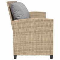 Divano da Giardino con Cuscini a 5 Posti Beige in Polyrattan 4104116
