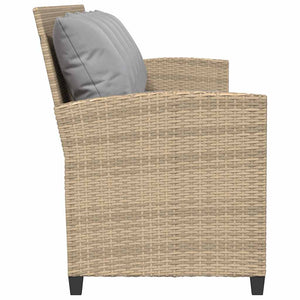 Divano da Giardino con Cuscini a 5 Posti Beige in Polyrattan 4104116