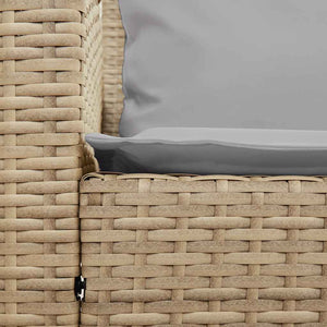 Divano da Giardino con Cuscini a 5 Posti Beige in Polyrattan 4104116