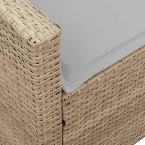 Divano da Giardino con Cuscini a 5 Posti Beige in Polyrattan 4104116