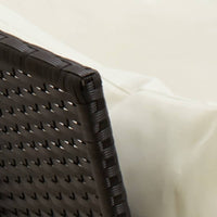 Divano da Giardino con Cuscini in Polyrattan Nero 4104121