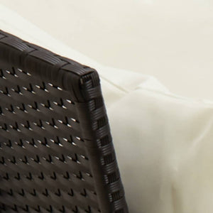 Divano da Giardino con Cuscini in Polyrattan Nero 4104121