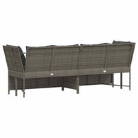 Divano da Giardino con Cuscini in Polyrattan Grigio 4104124