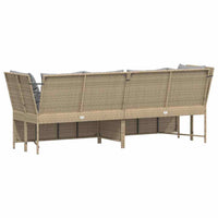 Divano da Giardino con Cuscini in Polyrattan Beige 4104126