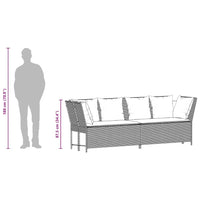 Divano da Giardino con Cuscini in Polyrattan Marrone 4104129