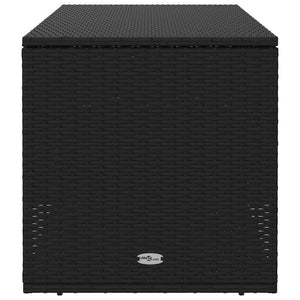 vidaXL Scatola per Cuscini da Esterno Nero 100x55x55,5 cm Polyrattan