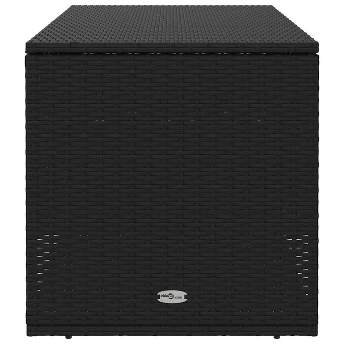vidaXL Scatola per Cuscini da Esterno Nero 100x55x55,5 cm Polyrattan