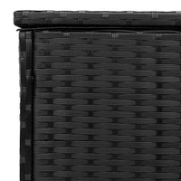 vidaXL Scatola per Cuscini da Esterno Nero 100x55x55,5 cm Polyrattan