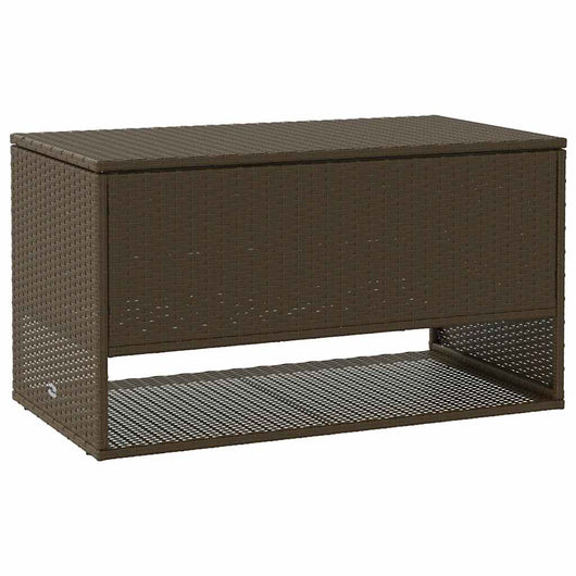 Scatola per Cuscini da Esterno Marrone 100x55x55,5cm Polyrattan 4104142