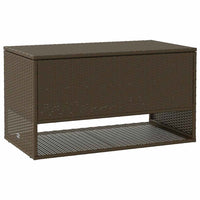 vidaXL Scatola per Cuscini da Esterno Marrone 100x55x55,5cm Polyrattan