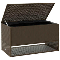 vidaXL Scatola per Cuscini da Esterno Marrone 100x55x55,5cm Polyrattan