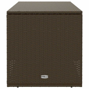 vidaXL Scatola per Cuscini da Esterno Marrone 100x55x55,5cm Polyrattan
