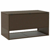 vidaXL Scatola per Cuscini da Esterno Marrone 100x55x55,5cm Polyrattan