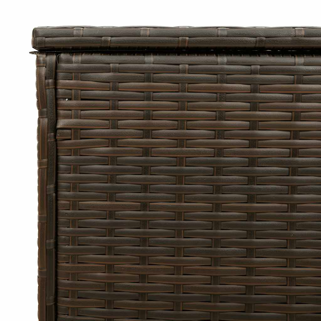 vidaXL Scatola per Cuscini da Esterno Marrone 100x55x55,5cm Polyrattan