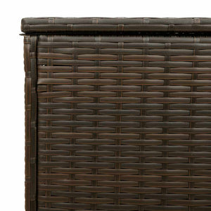 vidaXL Scatola per Cuscini da Esterno Marrone 100x55x55,5cm Polyrattan