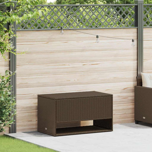 Scatola per Cuscini da Esterno Marrone 100x55x55,5cm Polyrattan 4104142