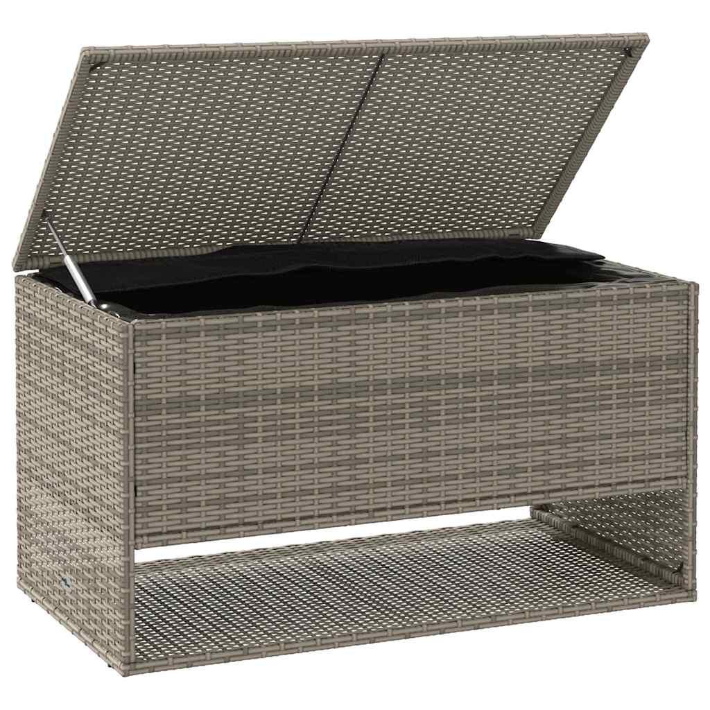 Scatola per Cuscini da Esterno Grigio 100x55x55,5 cm Polyrattan 4104143