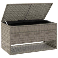 Scatola per Cuscini da Esterno Grigio 100x55x55,5 cm Polyrattan 4104143