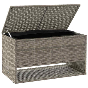 Scatola per Cuscini da Esterno Grigio 100x55x55,5 cm Polyrattan 4104143